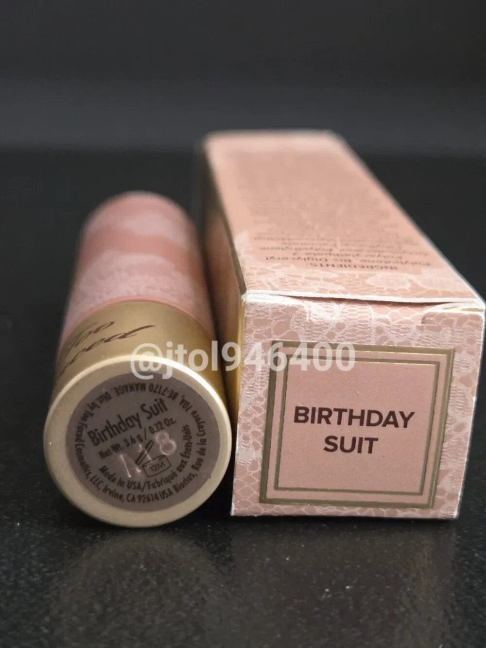 Too Faced Birthday Suit Natural Nudes Lipstick